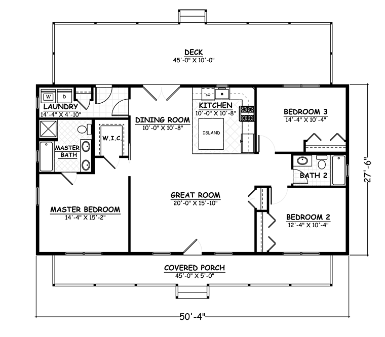 House Plan 40643 Level One