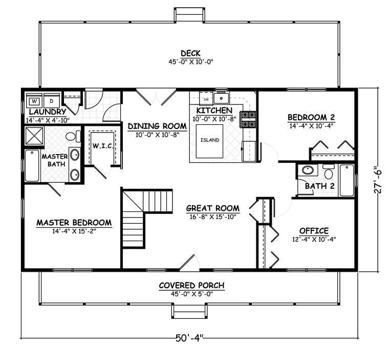 House Plan 40644 Level One