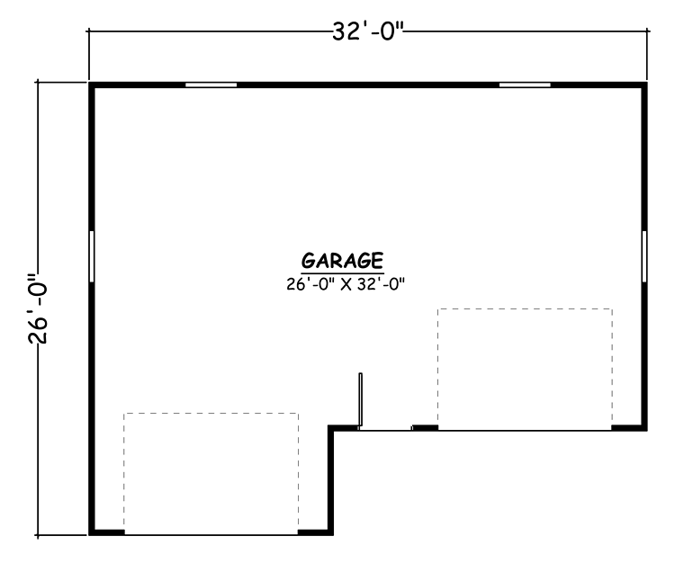 Garage Plan 40658 - 2 Car Garage Level One