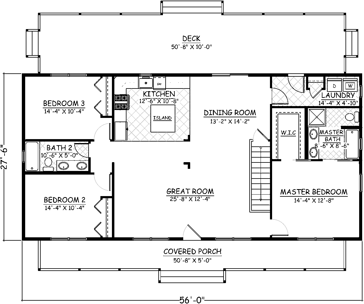 Plan 40666 Country Ranch With Dormers