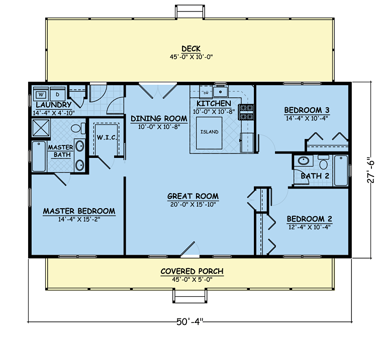 House Plan 40683 Level One