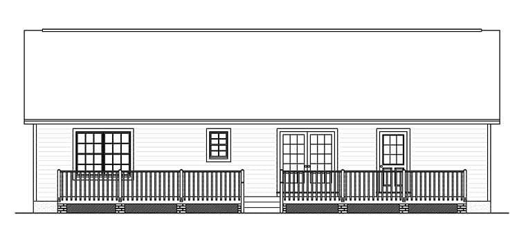 House Plan 40683 Rear Elevation