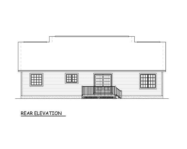 House Plan 40686 Rear Elevation