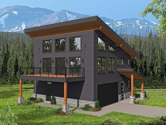 Garage-Living Plan 40816