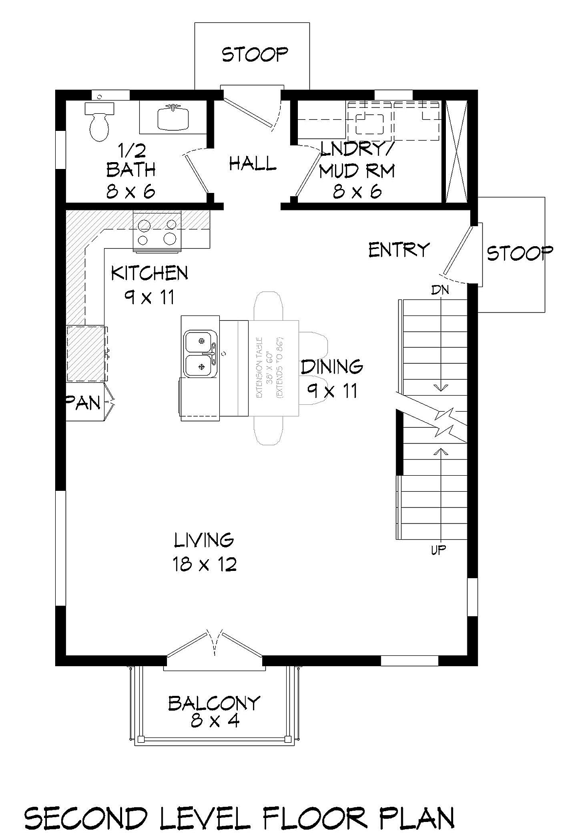 House Plan 40821 Level One