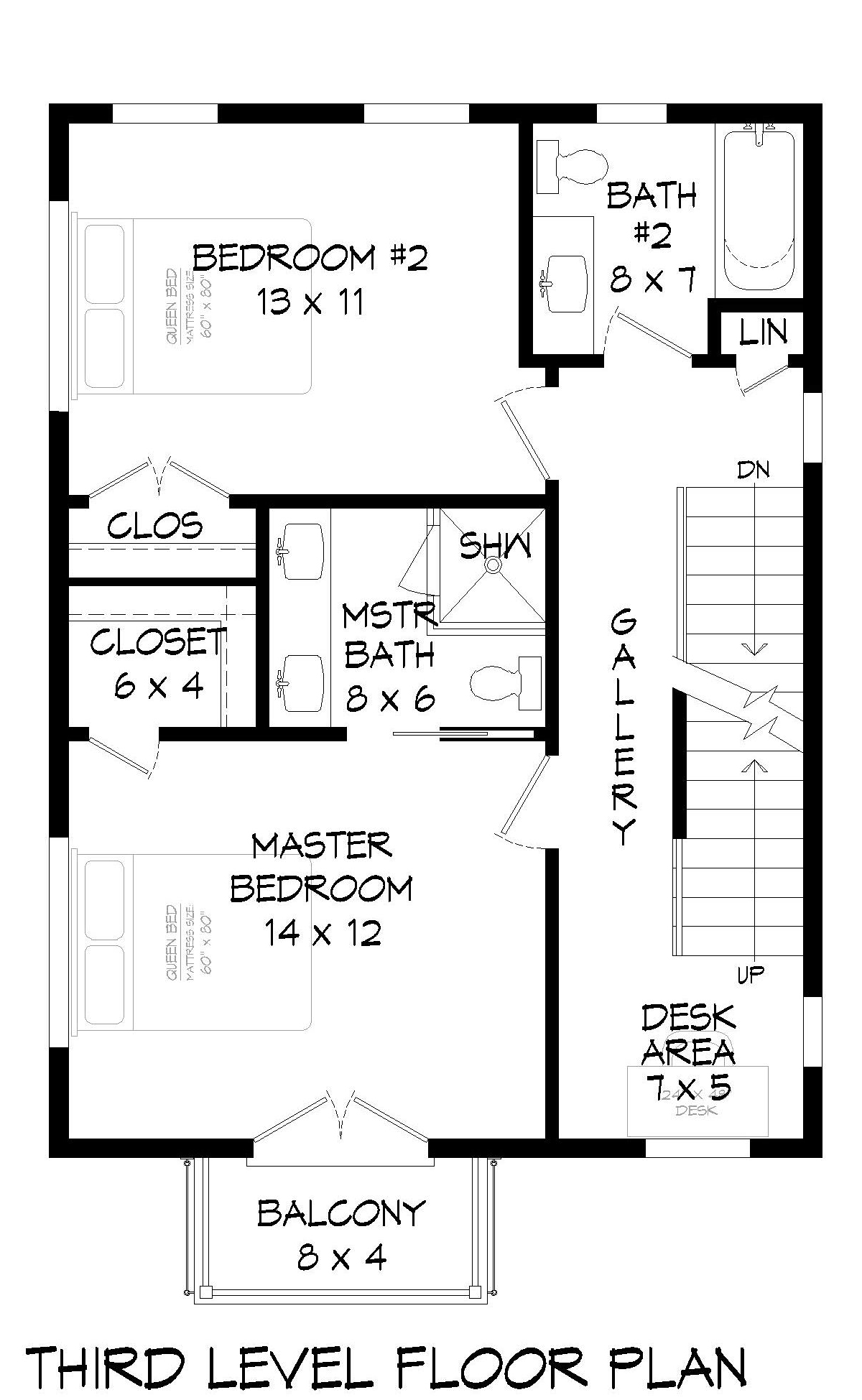 House Plan 40821 Level Two