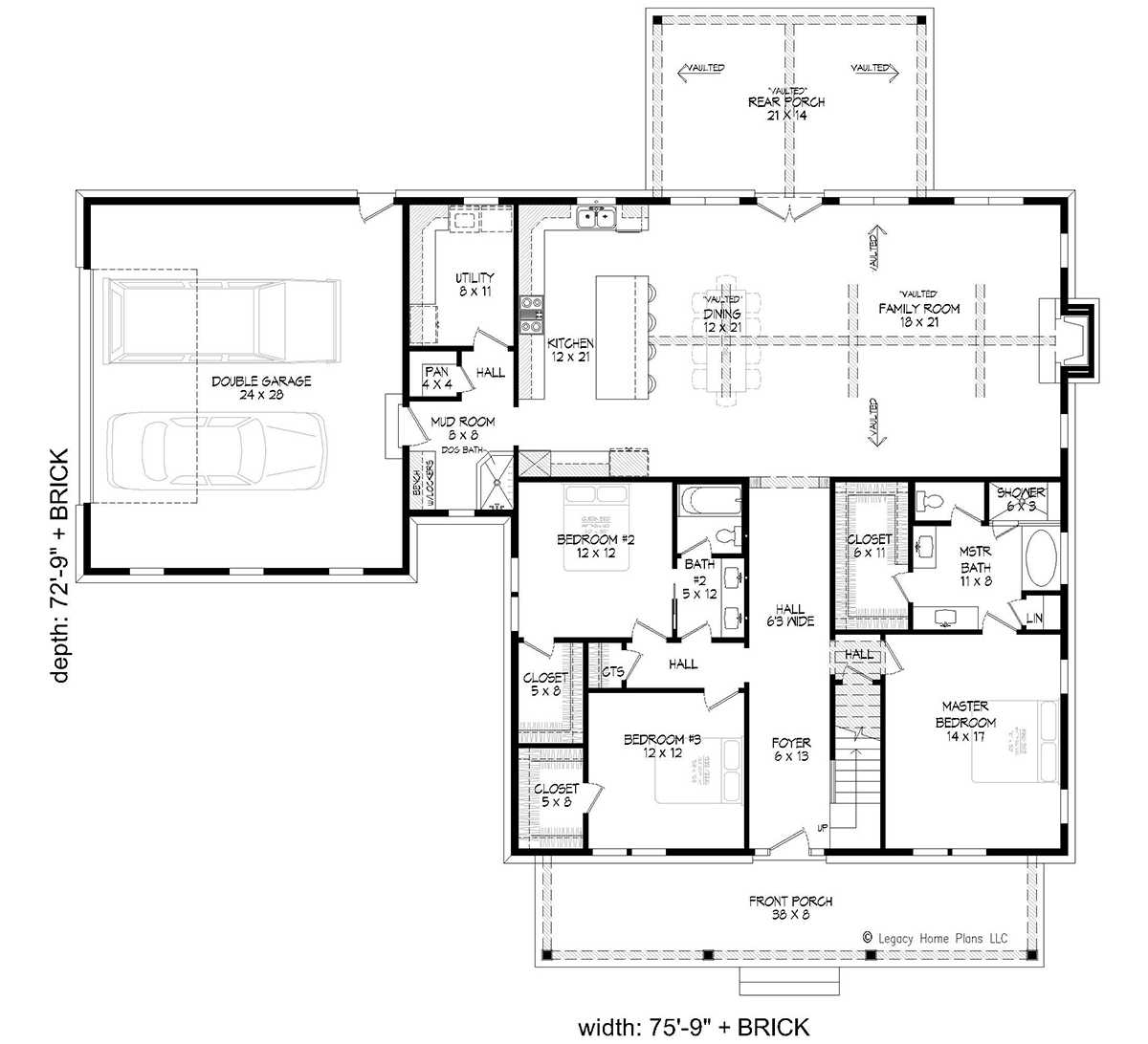House Plan 40842 Level One