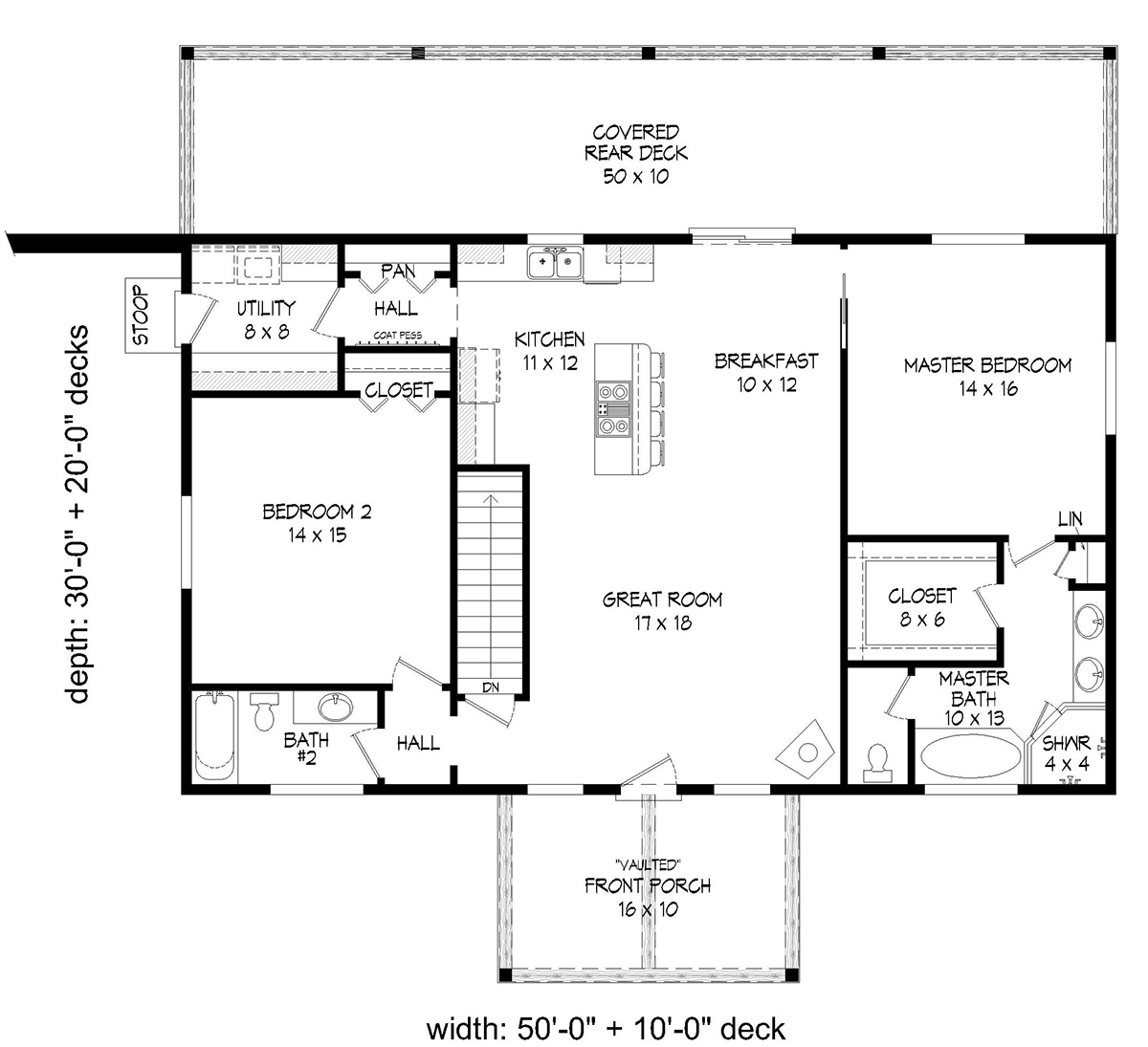 House Plan 40848 Level One