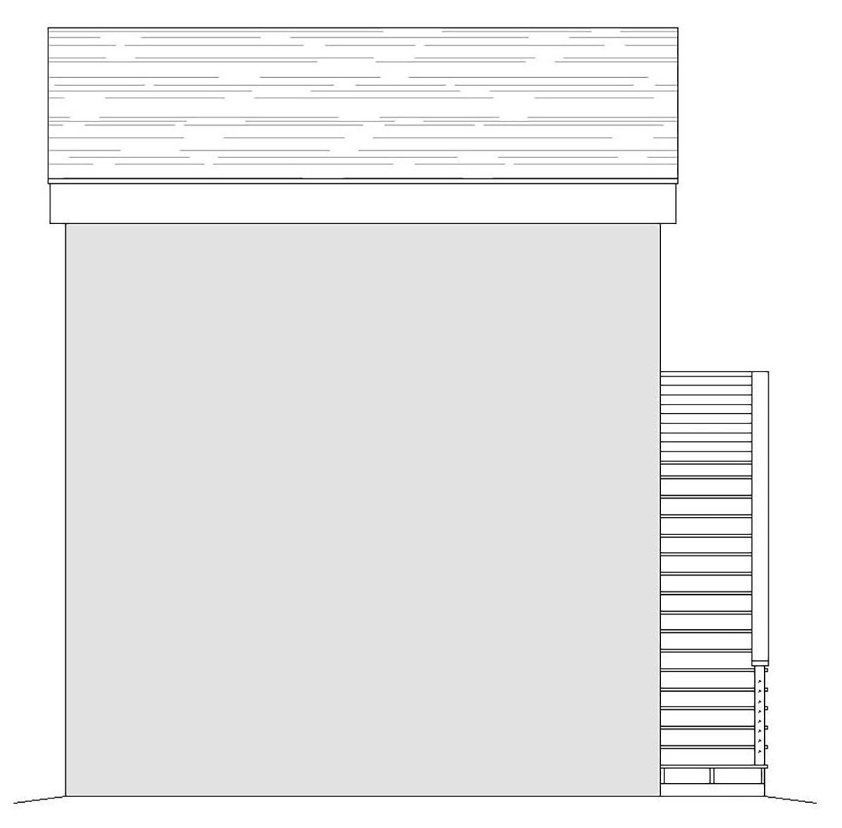 Garage Plan 40867 - 2 Car Garage Rear Elevation