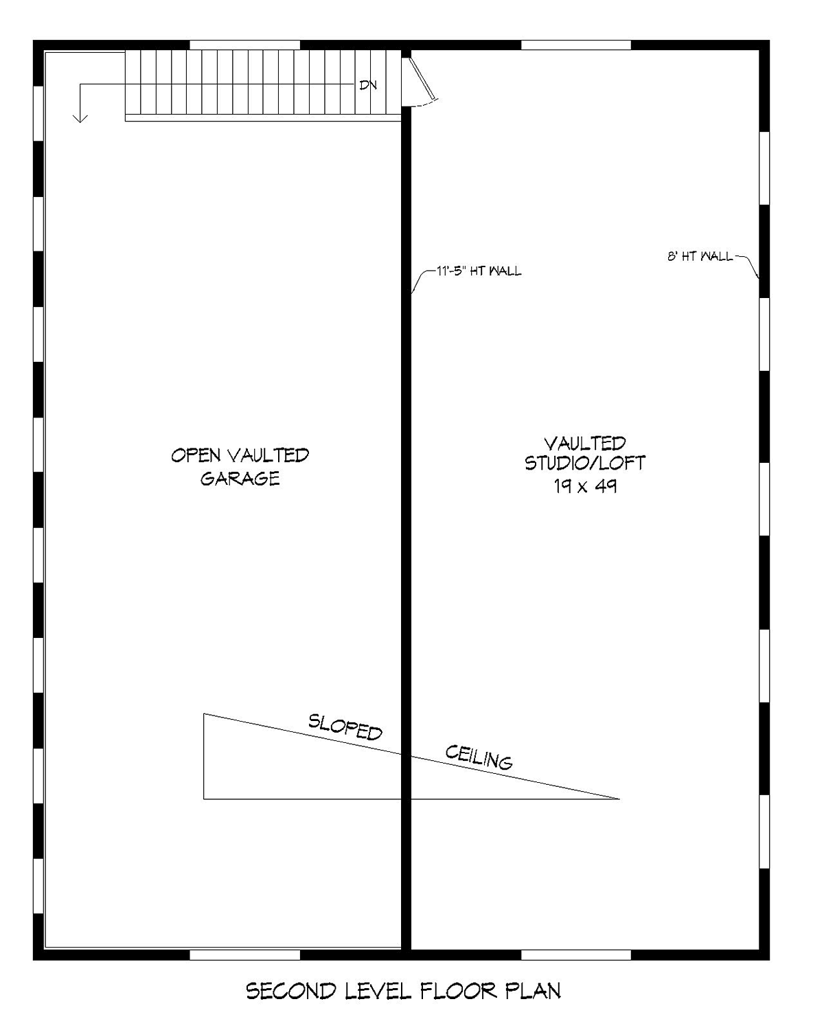 Garage Plan 40874 - 2 Car Garage Level Two