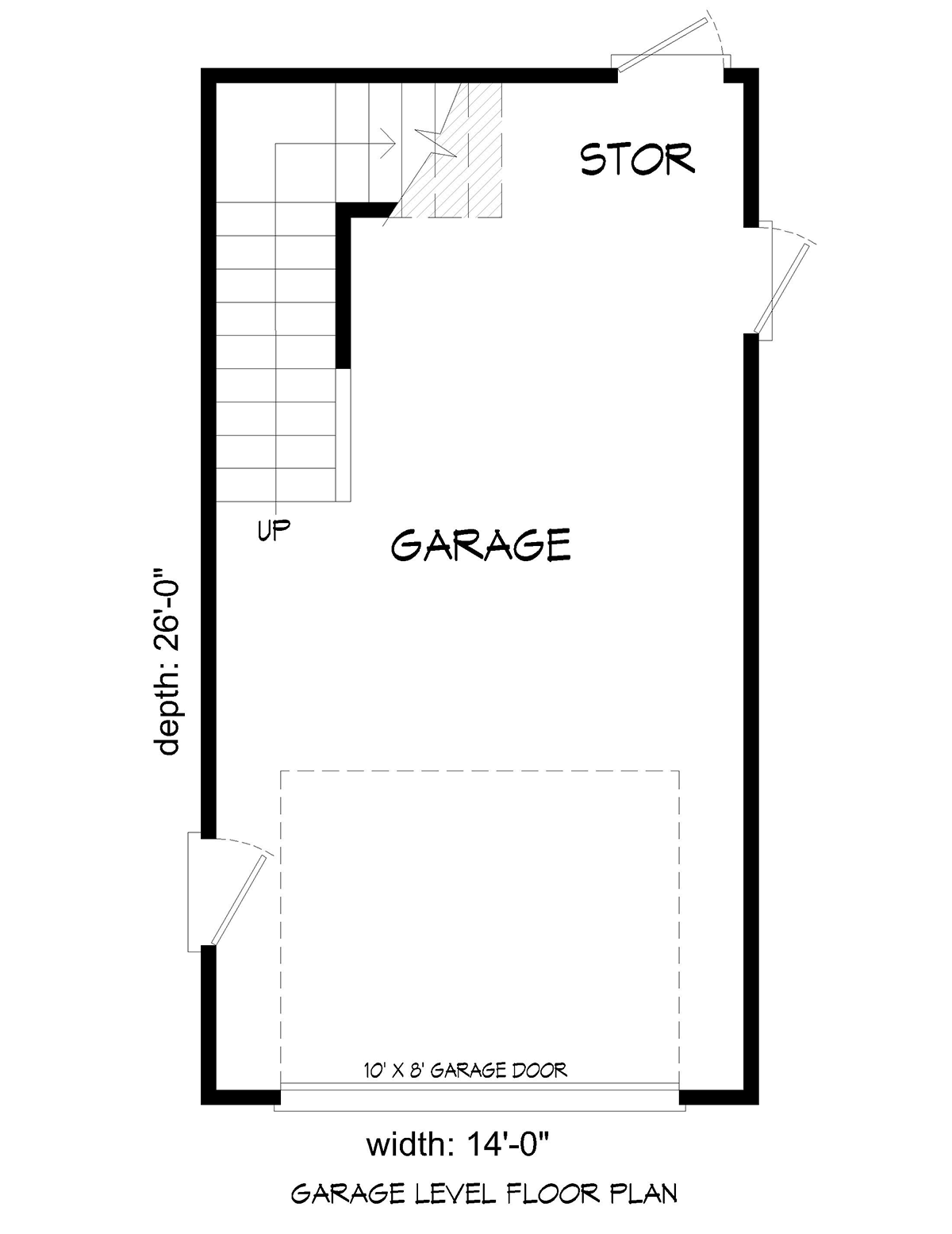 Garage Plan 40879 - 1 Car Garage Level One