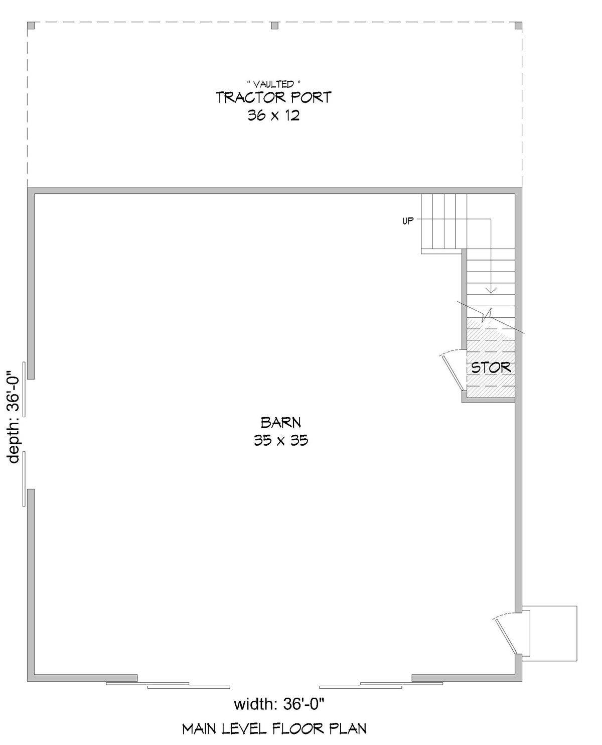 Garage Plan 40888 - 2 Car Garage Level One