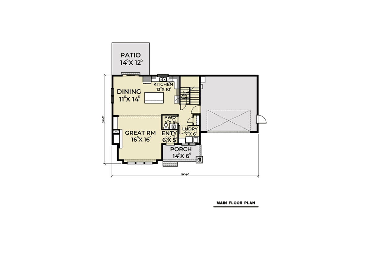 House Plan 40935 Level One