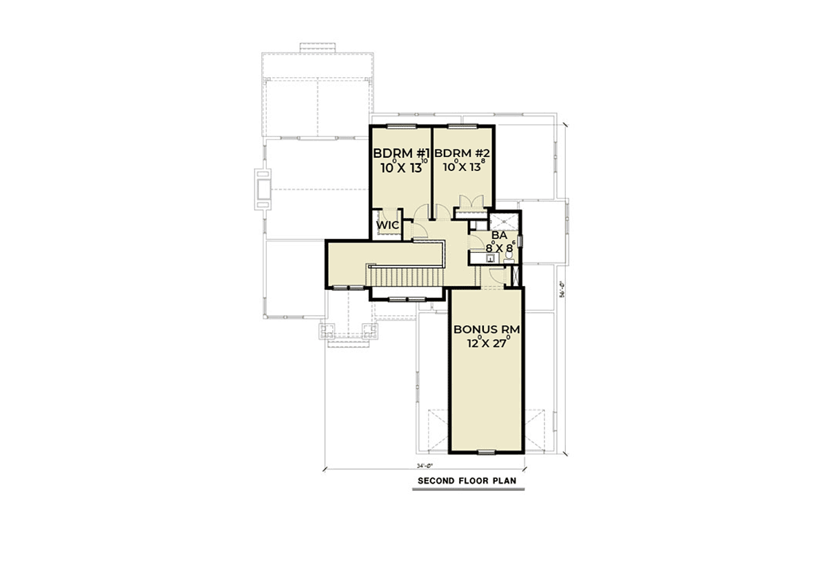 House Plan 40939 Level Two