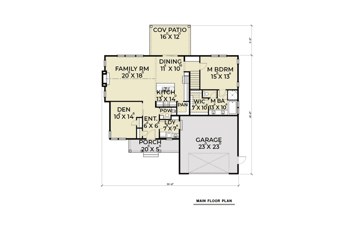 House Plan 40948 Level One