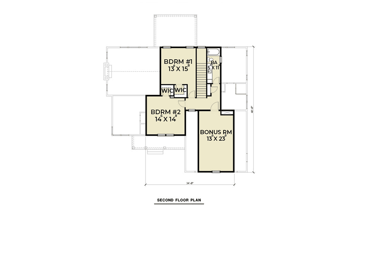 House Plan 40948 Level Two