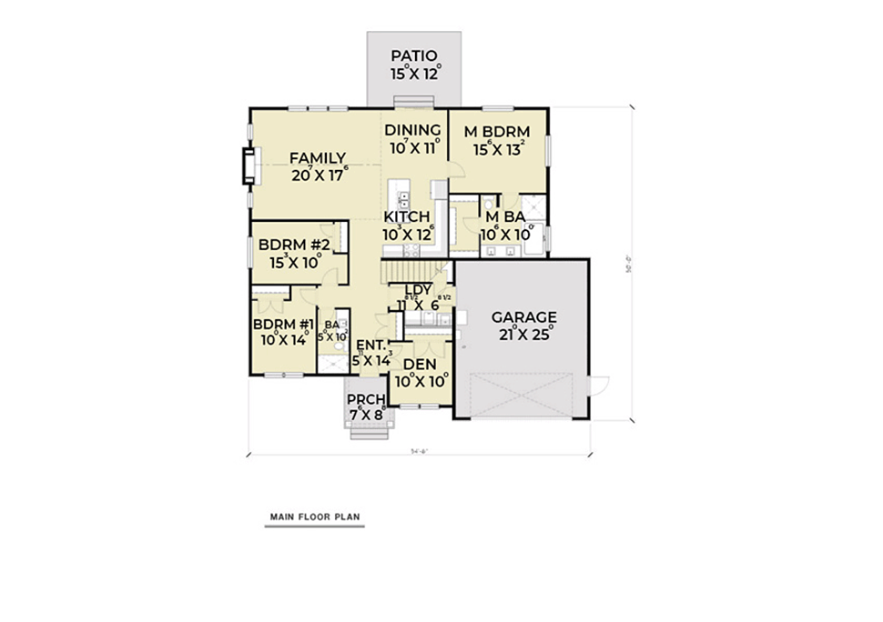 House Plan 40949 Level One
