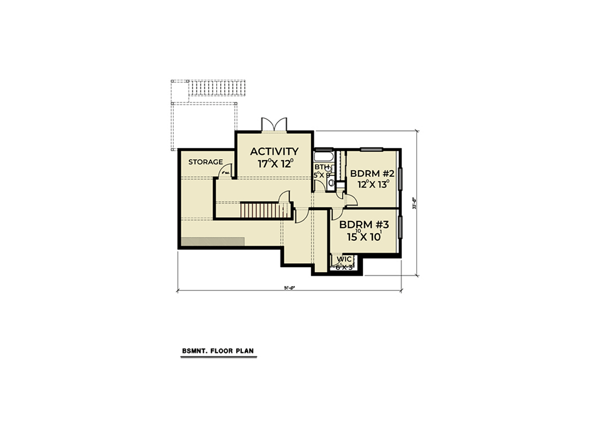 House Plan 40950 Lower Level