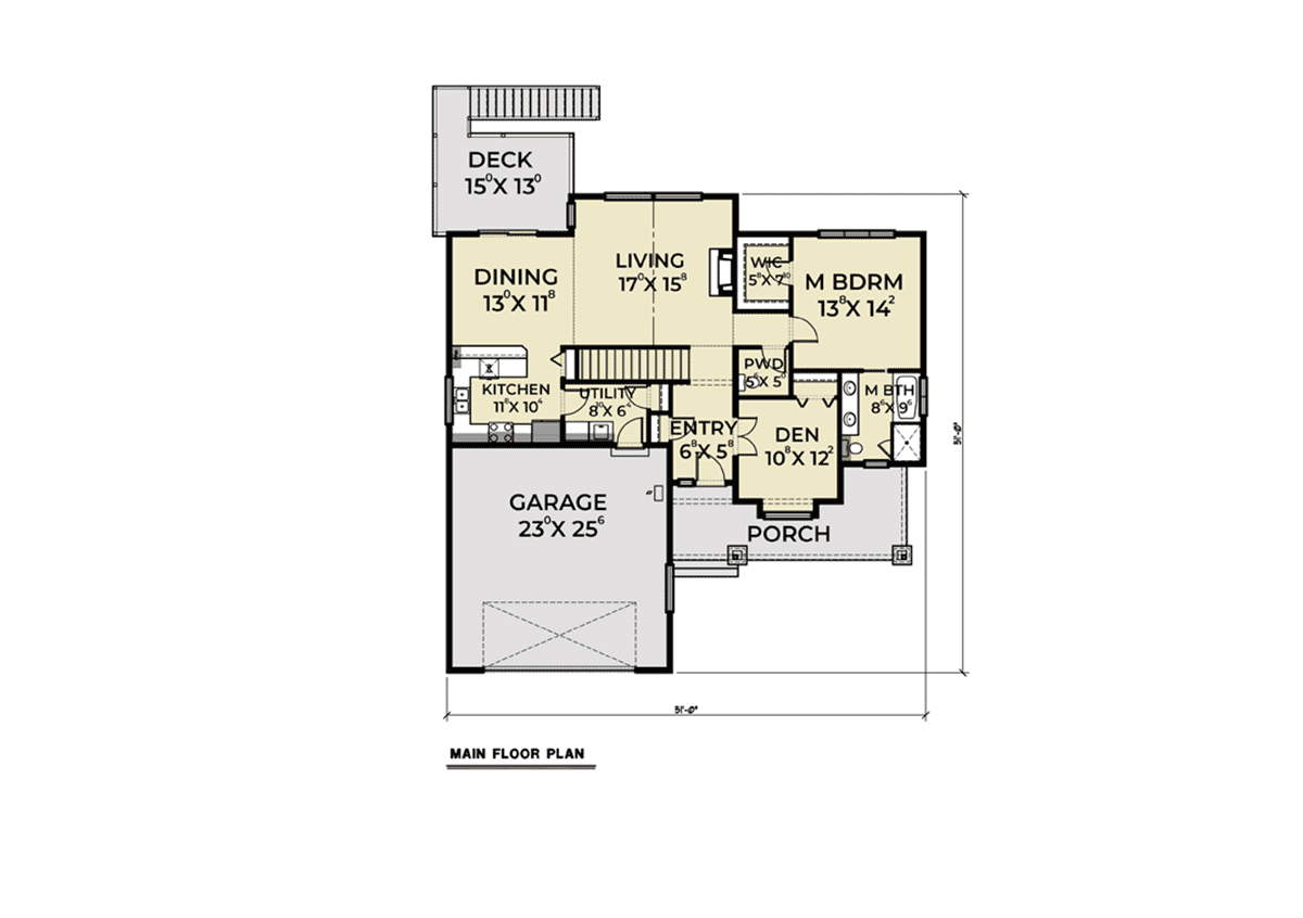 House Plan 40950 Level One