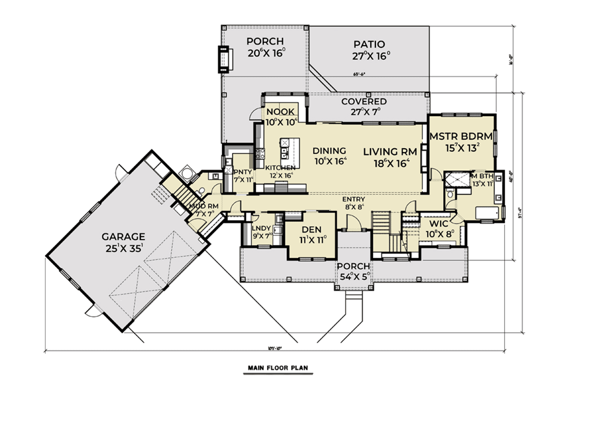 House Plan 40951 Level One