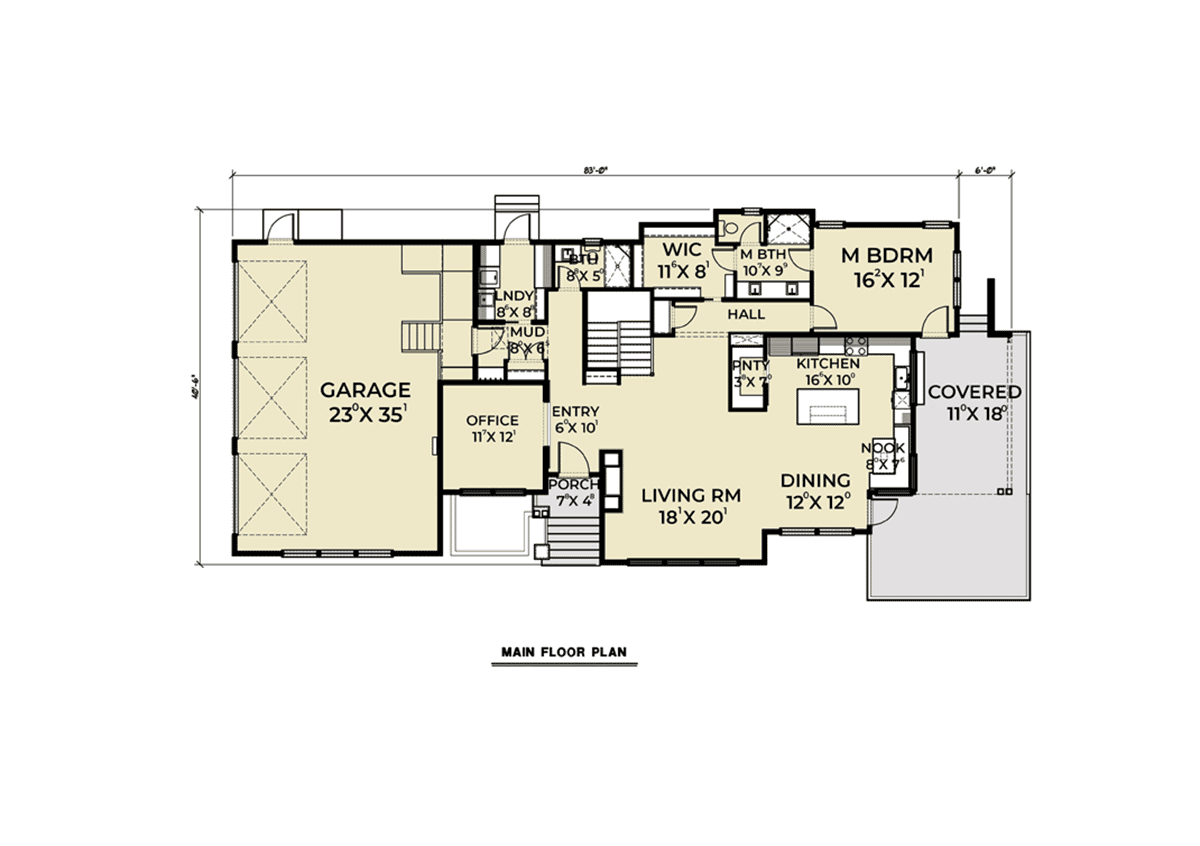 House Plan 40963 Level One