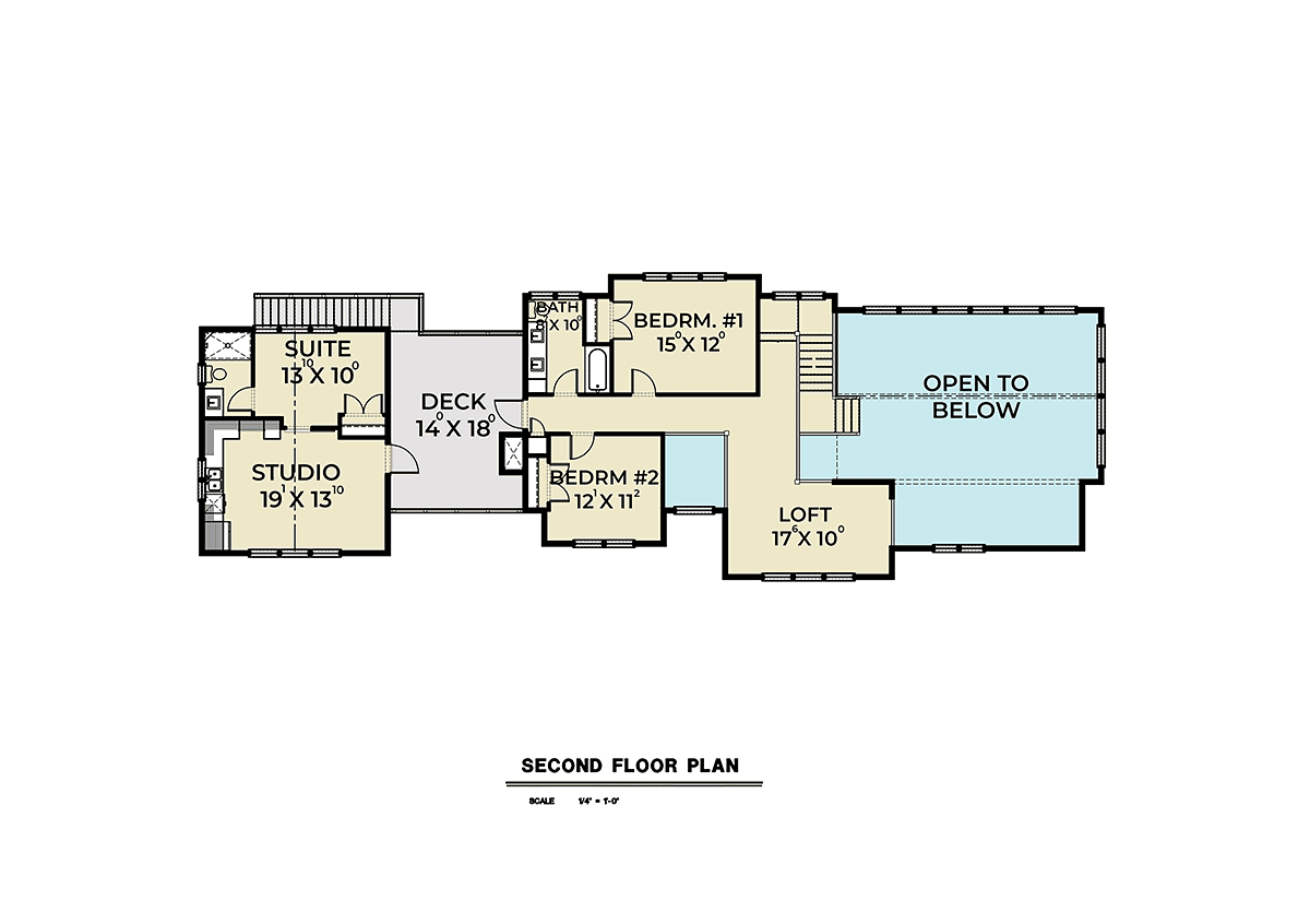 House Plan 40984 Level Two