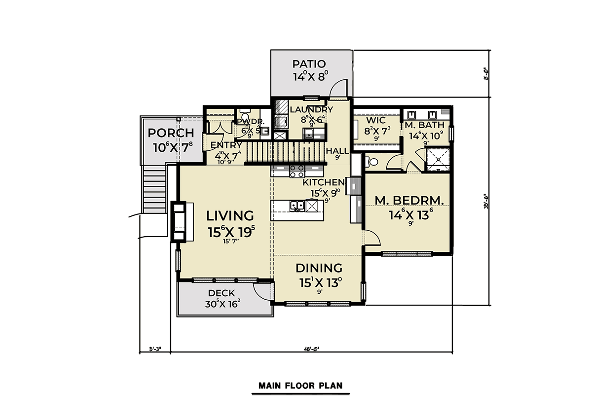 House Plan 40996 Level One