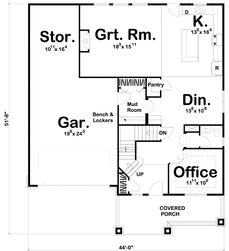House Plan 41103 Level One