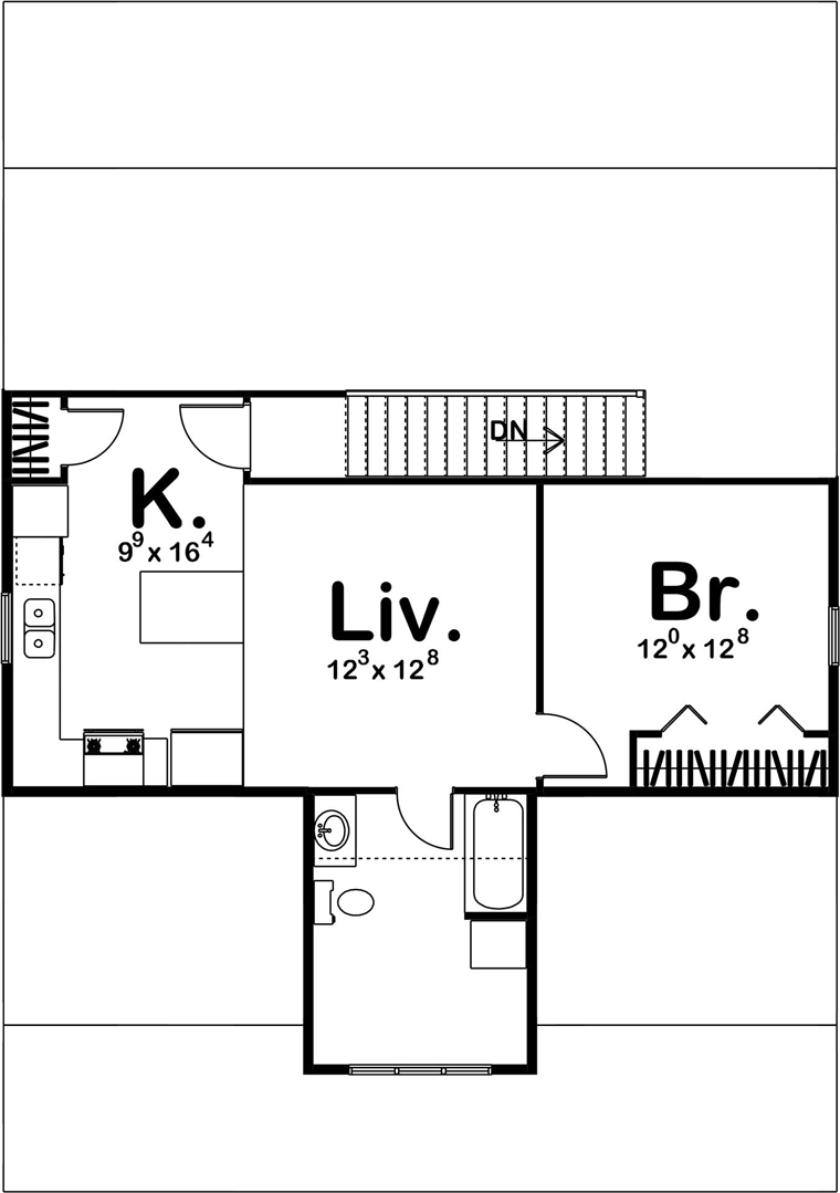 Garage Plan 41110 - 3 Car Garage Apartment Level Two