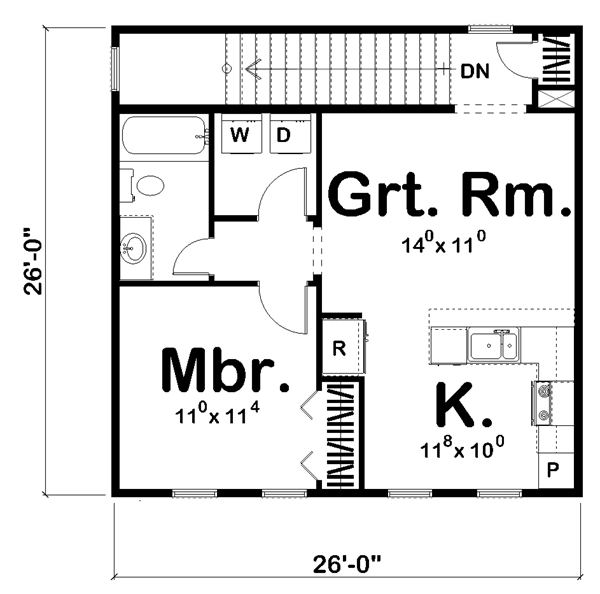 Garage Plan 41129 - 2 Car Garage Apartment Level Two