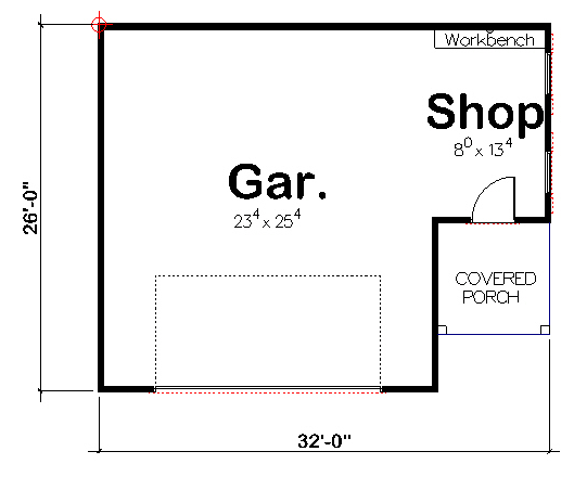 Garage Plan 41137 - 2 Car Garage Level One