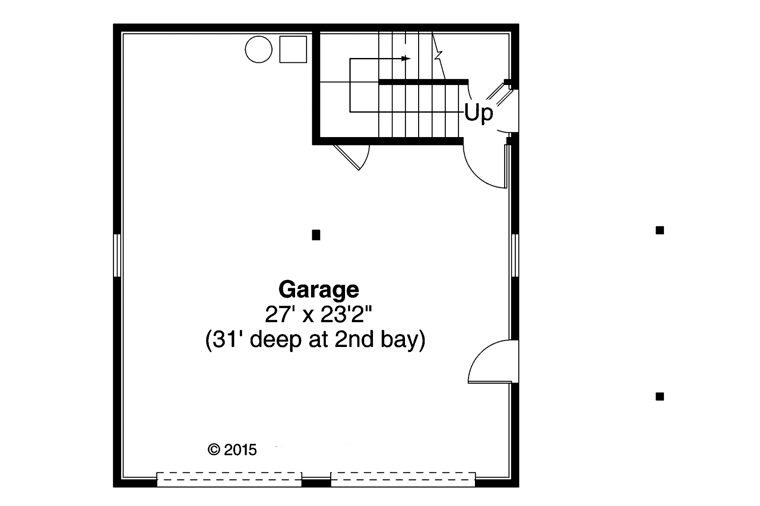 Garage Plan 41149 - 2 Car Garage Apartment Level One