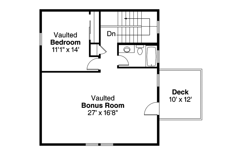Garage Plan 41149 - 2 Car Garage Apartment Level Two
