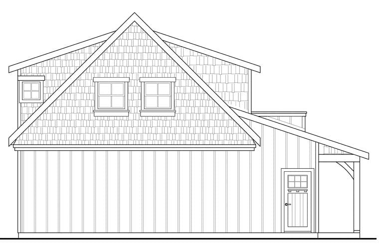 Garage Plan 41153 - 2 Car Garage Apartment Rear Elevation