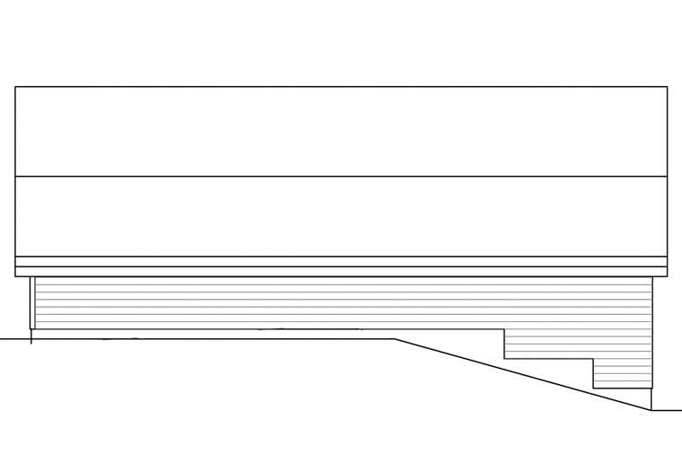 Plan, 3 Car Garage Rear Elevation