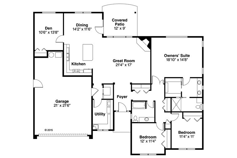 House Plan 41204 Level One