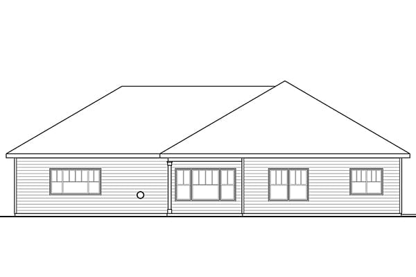 House Plan 41204 Rear Elevation