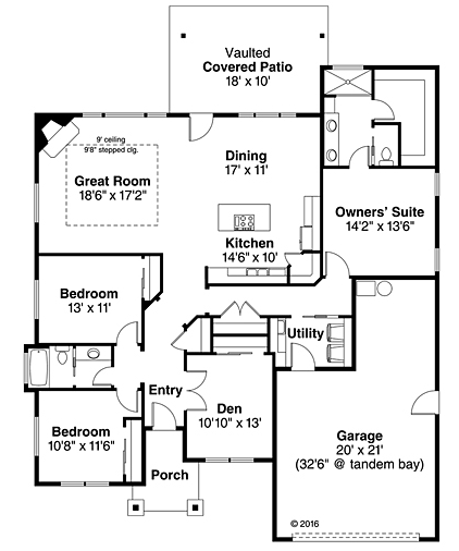 House Plan 41232 Level One