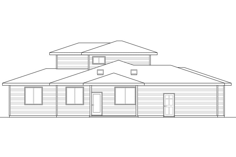House Plan 41236 Rear Elevation
