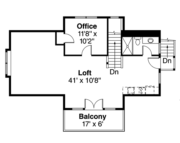 Garage Plan 41246 - 2 Car Garage Level Two