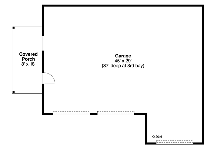 Garage Plan 41247 - 4 Car Garage Level One