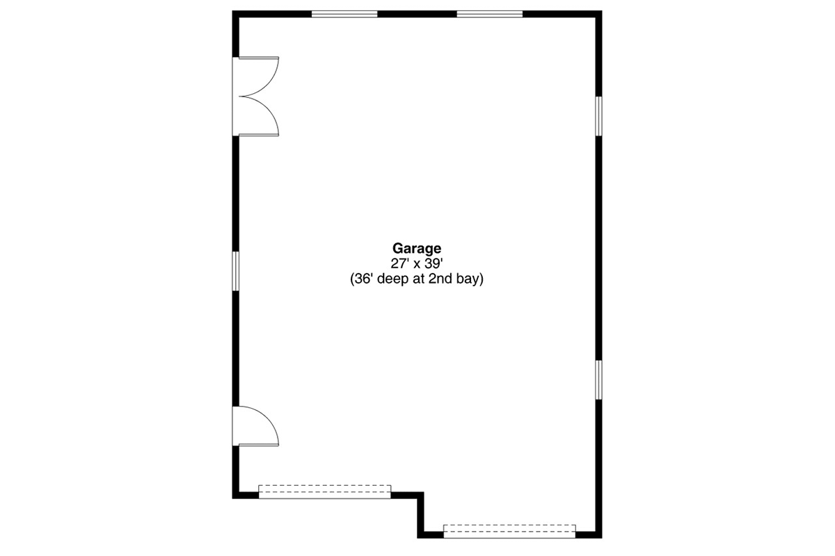 Garage Plan 41248 - 2 Car Garage Level One