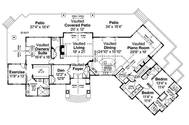 House Plan 41254 Level One