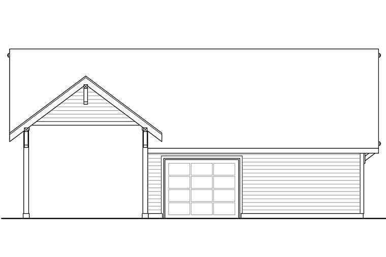 Garage Plan 41273 - 3 Car Garage Rear Elevation