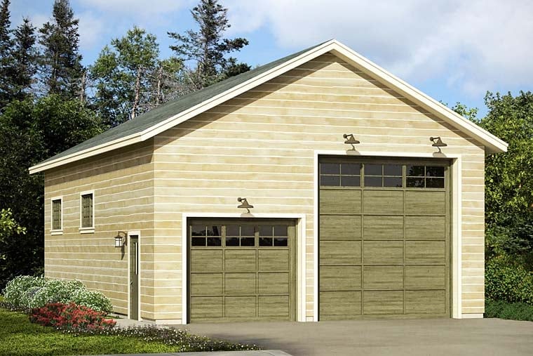 Traditional Plan, 3 Car Garage Elevation