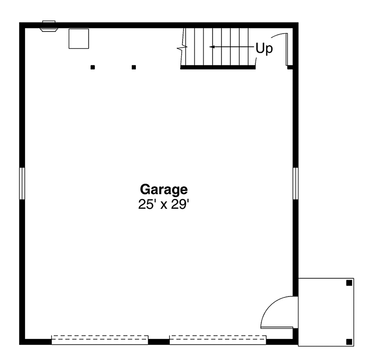 Garage Plan 41294 - 2 Car Garage Apartment Level One
