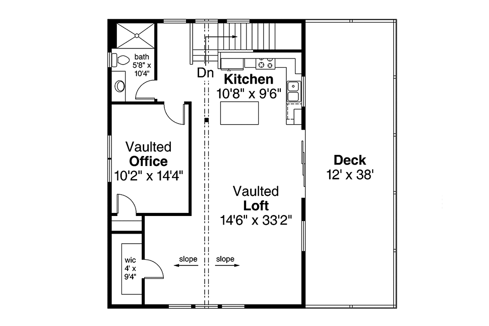 Garage Plan 41315 - 2 Car Garage Apartment Level One