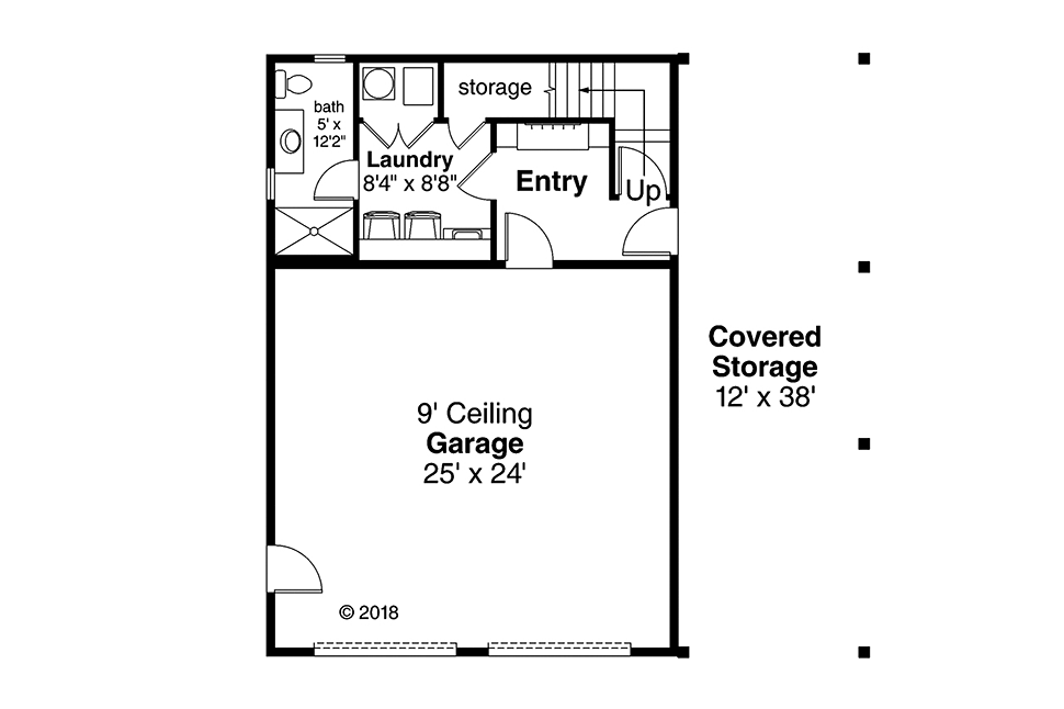 Garage Plan 41315 - 2 Car Garage Apartment Level Two