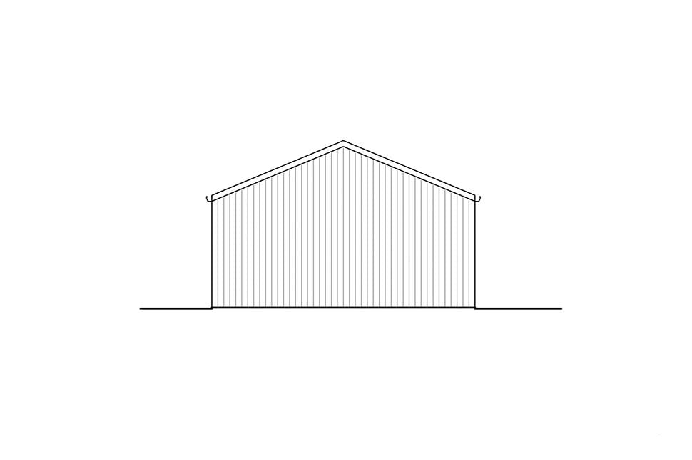 Garage Plan 41316 - 1 Car Garage Rear Elevation