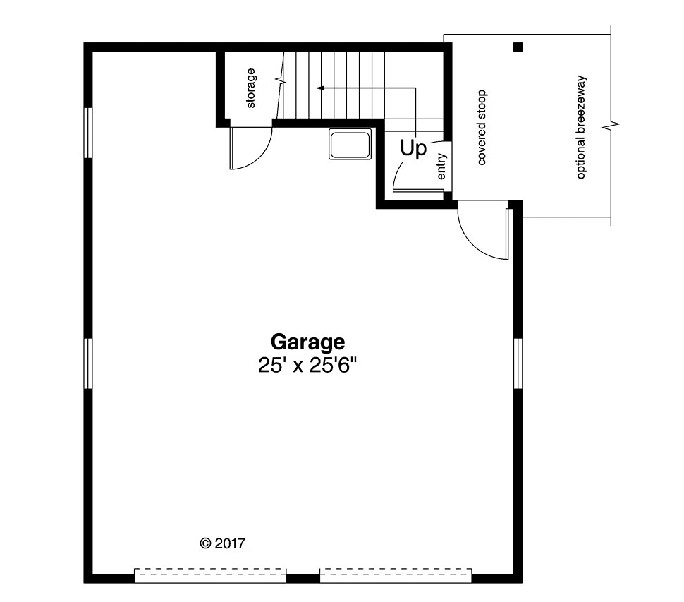 Garage Plan 41330 - 2 Car Garage Level One